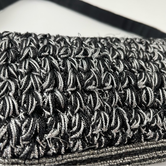 Anthropologie Fiona Bag Silver Black - Picture 3 of 10